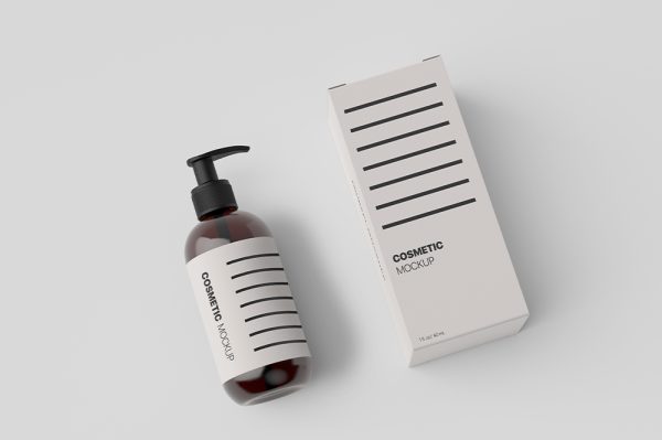 带包装盒的泵瓶按压瓶样机