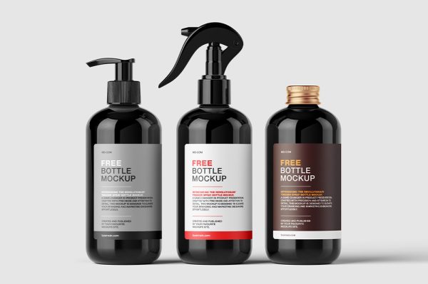 高质量按压瓶清洁喷雾瓶样机组合6组