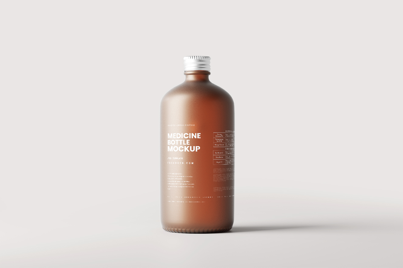 高质感磨砂玻璃瓶样机5组插图