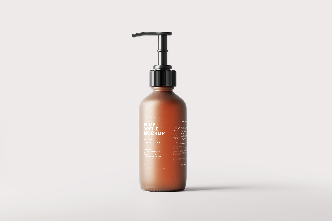 高质感磨砂按压瓶样机5组插图