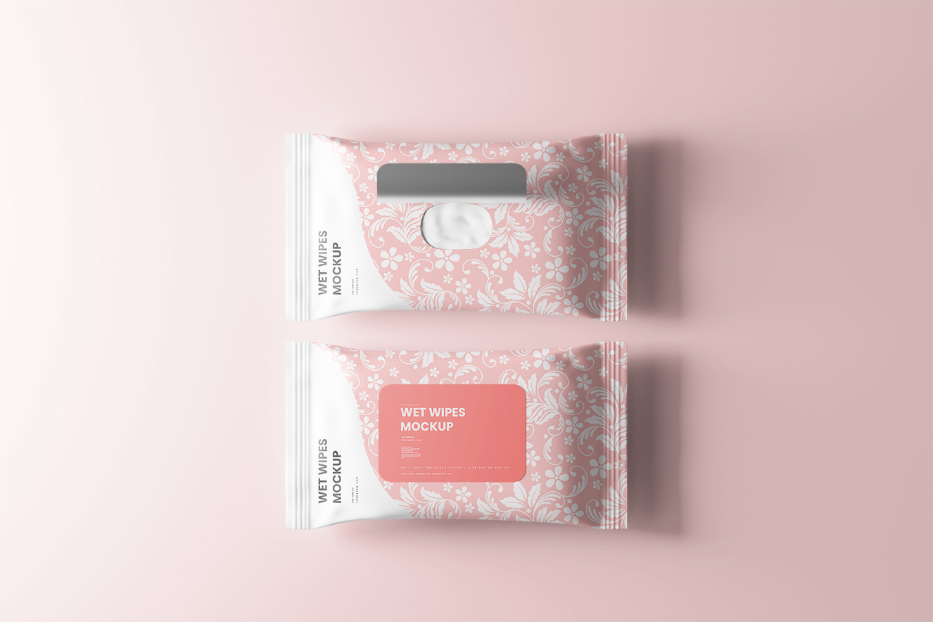 高质感湿纸巾包装样机10组插图