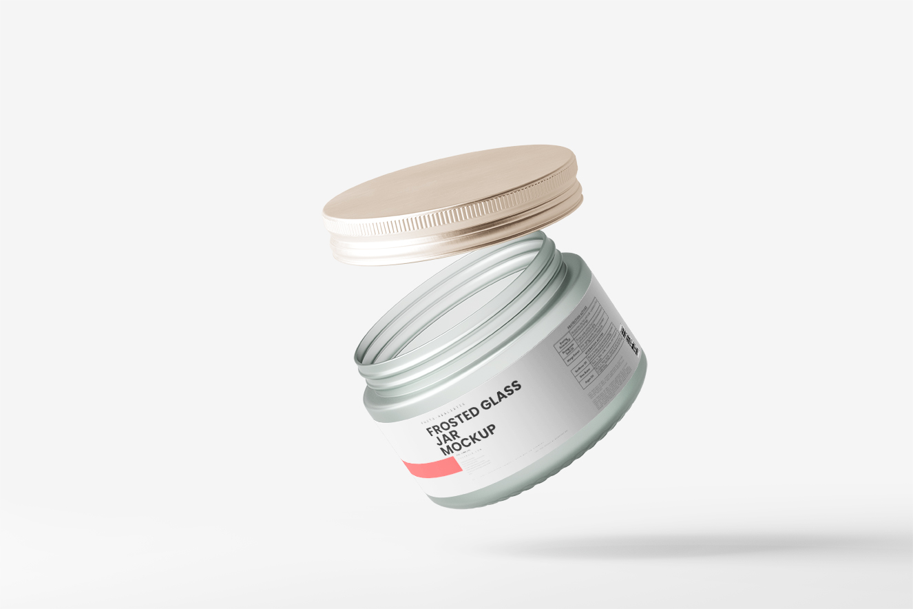 高质量磨砂面霜瓶样机5组插图1