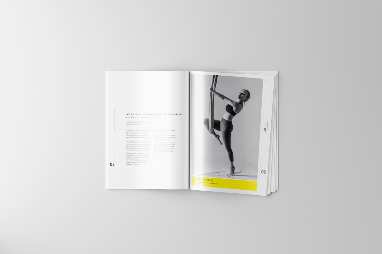 高质感展开杂志画册样机5组插图1