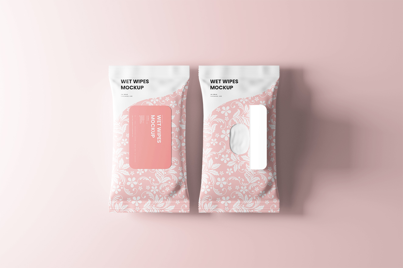 高质感湿纸巾包装样机10组插图1