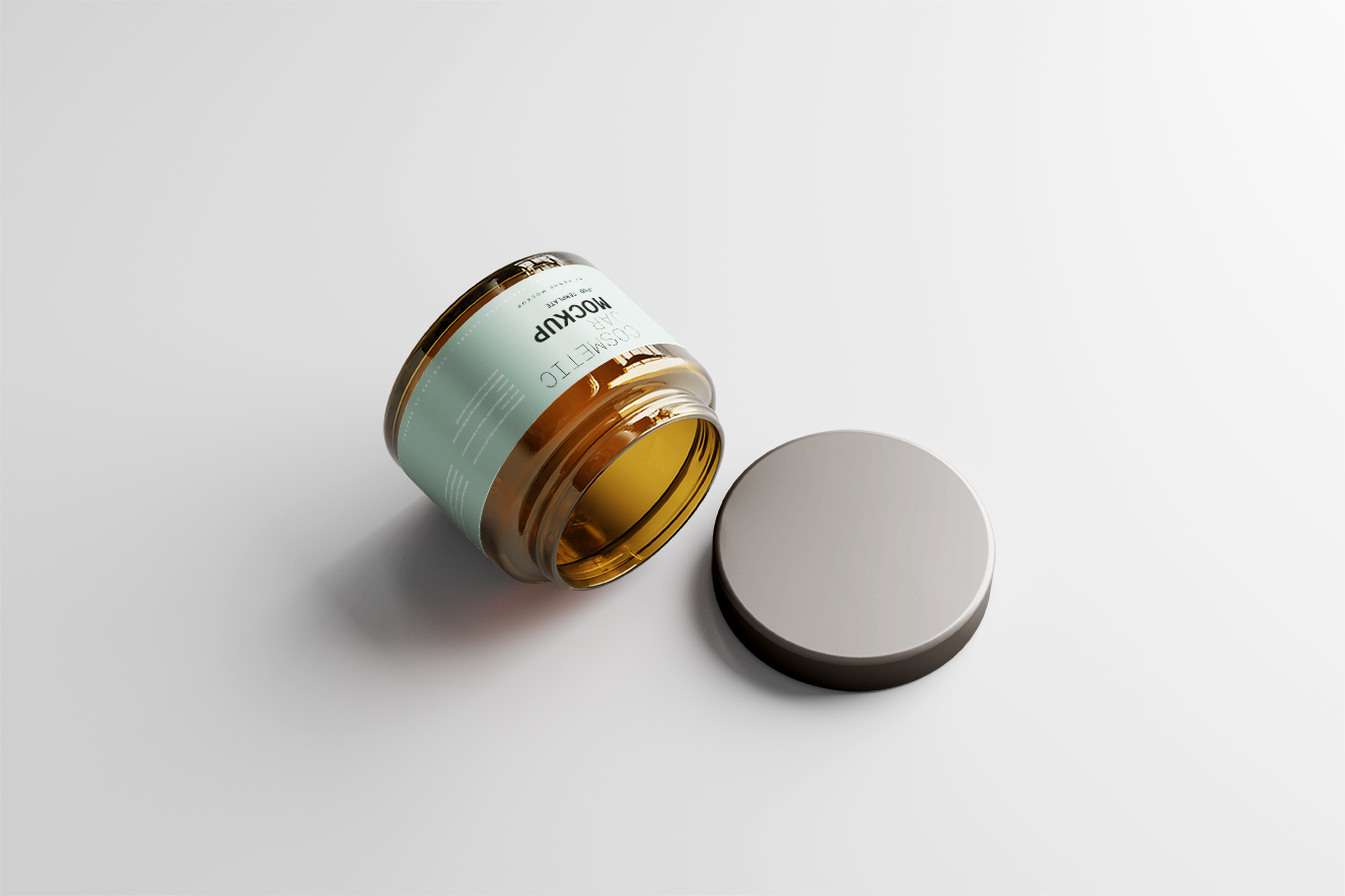 高质量带盒子的化妆品玻璃瓶样机5组插图2