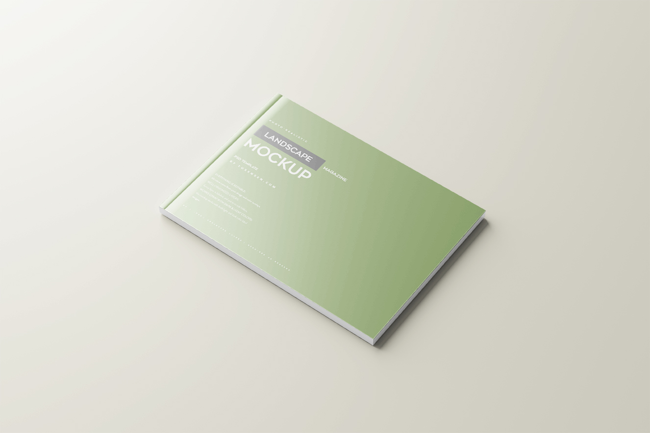 高质感杂志画册封面样机5组插图2