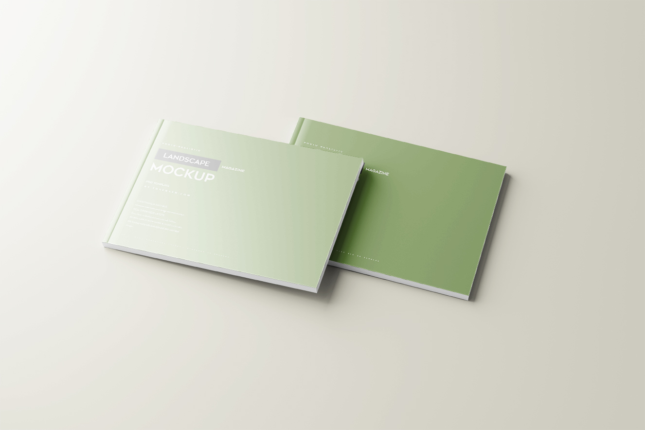 高质感杂志画册封面样机5组插图3