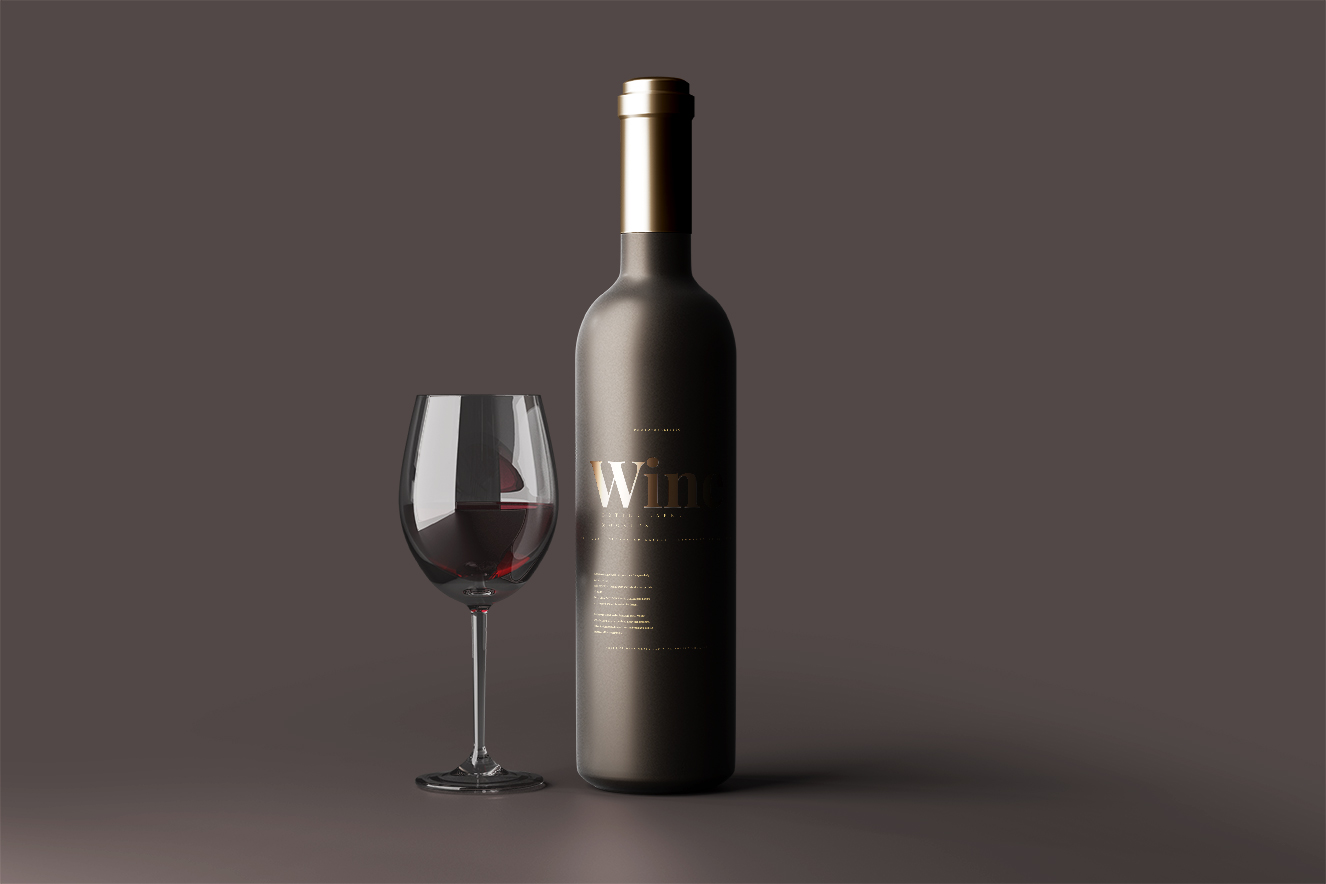 磨砂葡萄酒红酒样机5组插图3