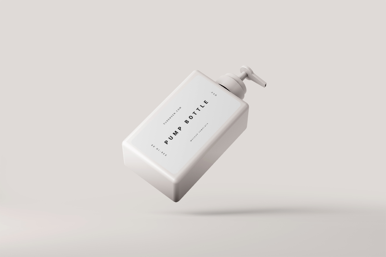 高质量方形沐浴露按压瓶泵瓶样机5组插图4