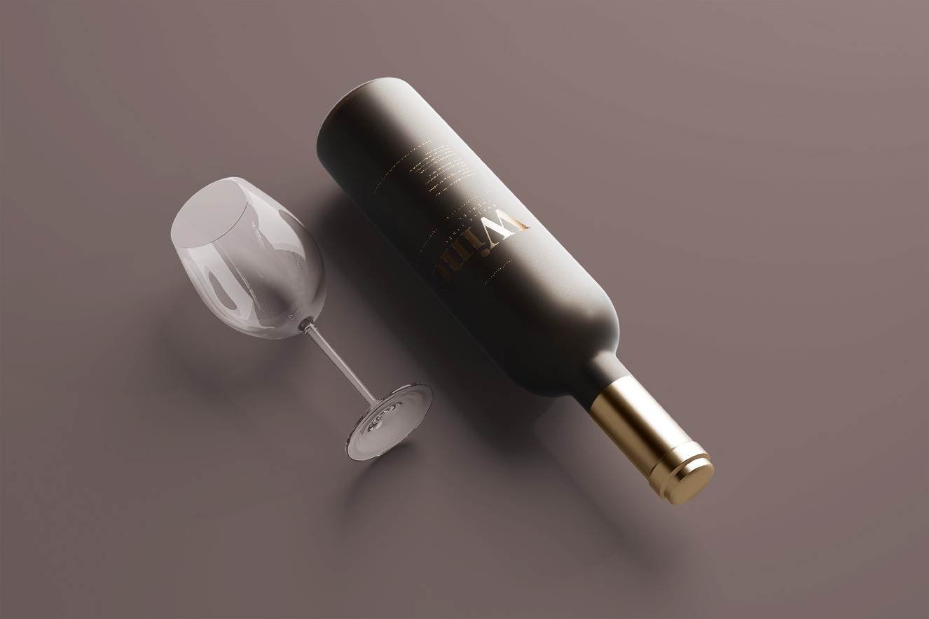 磨砂葡萄酒红酒样机5组插图4