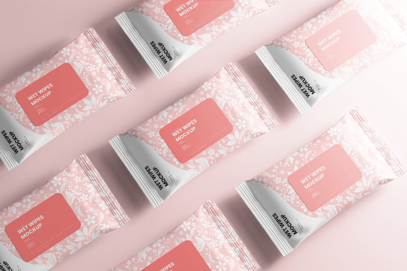 高质感湿纸巾包装样机10组插图8