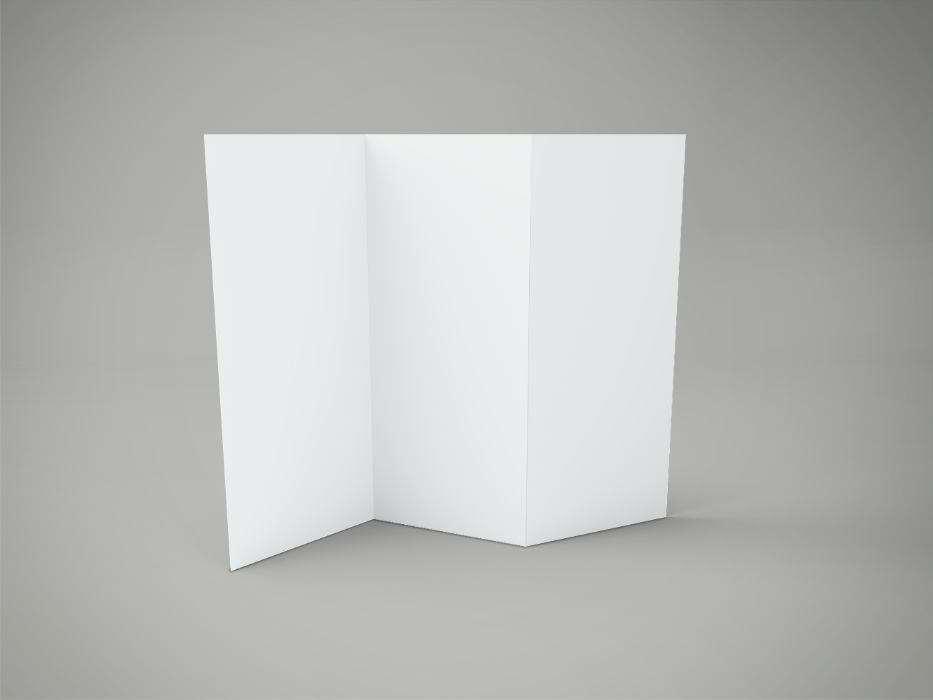 竖立的三折页样机插图