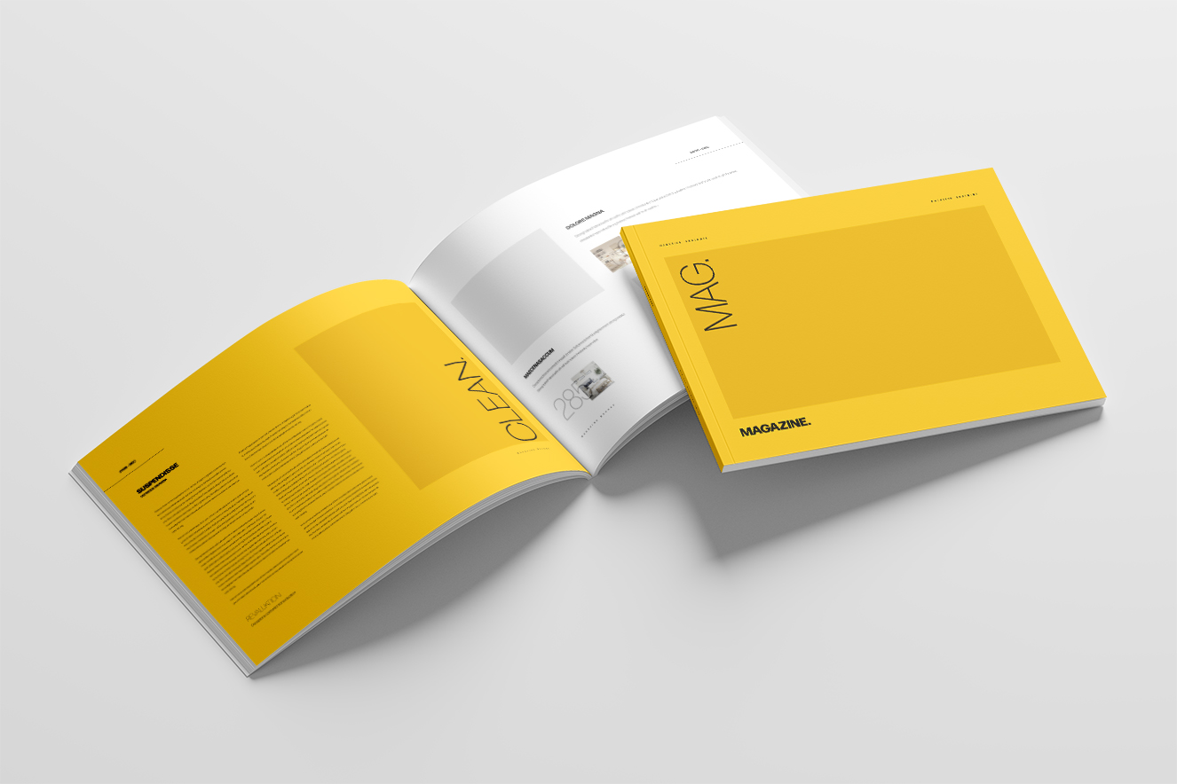 杂志画册样机插图
