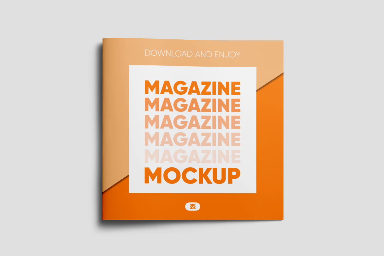 方形杂志画册封面样机插图