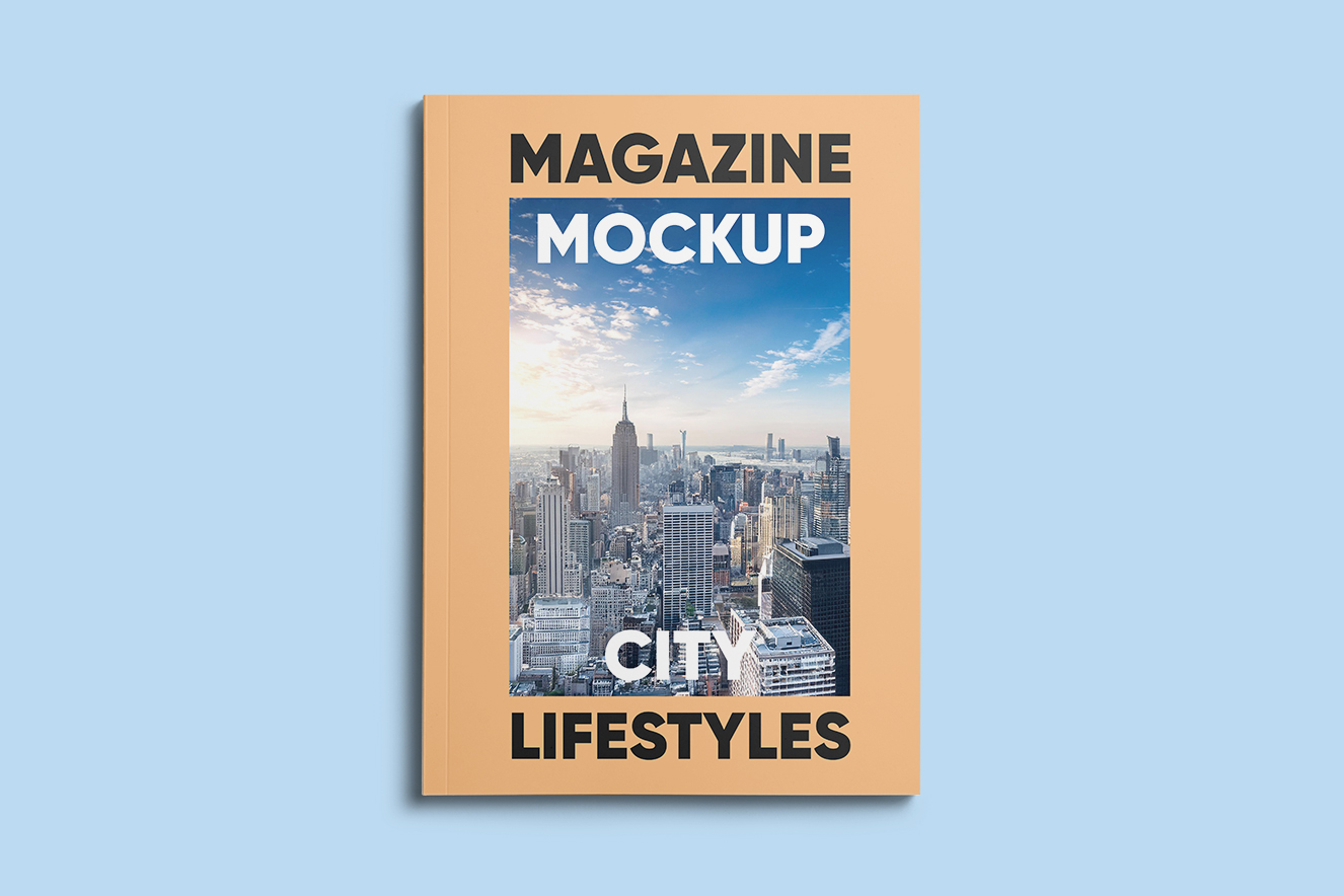 A4杂志画册封面样机插图
