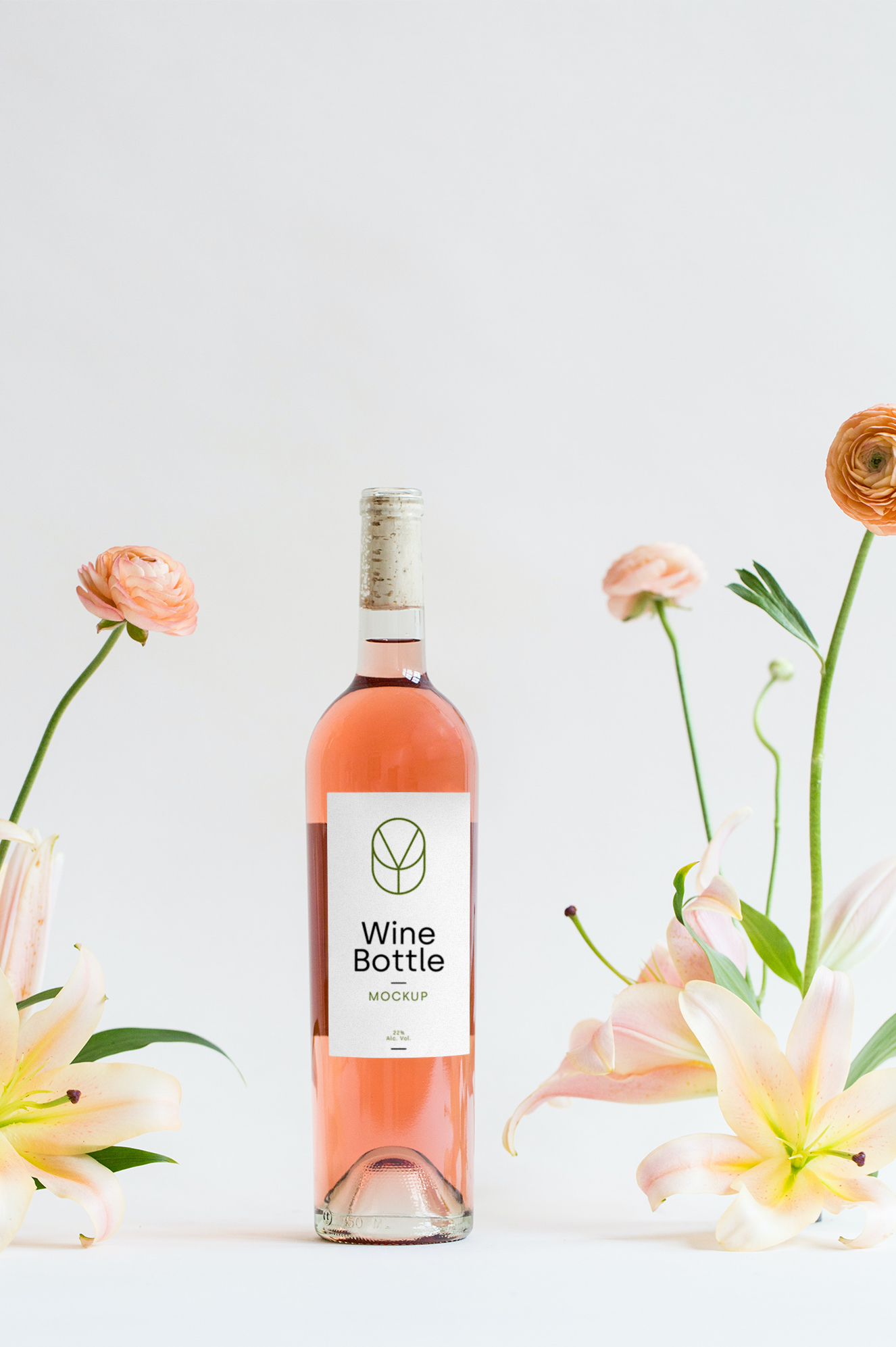 葡萄酒桃红酒样机插图