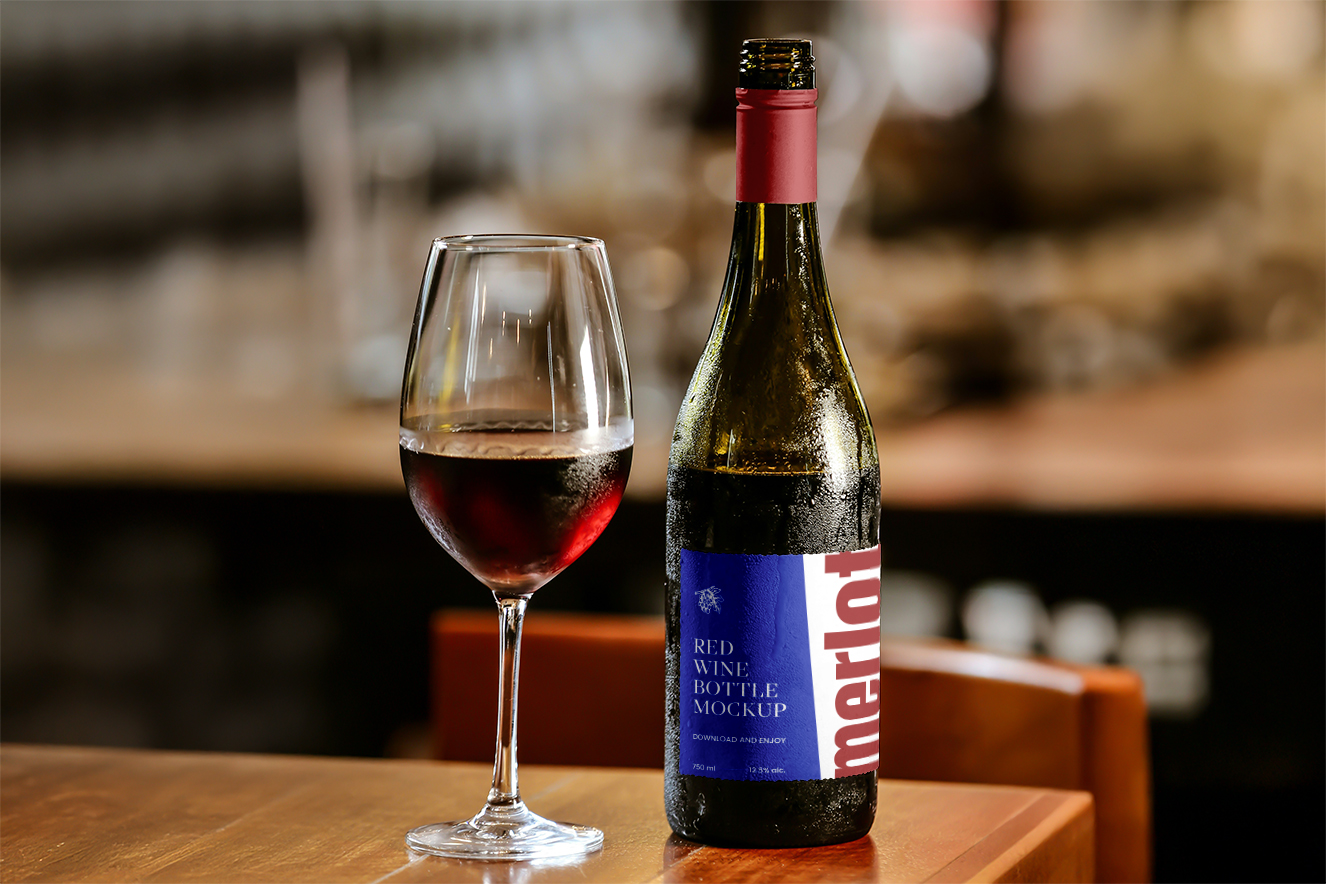 高质感葡萄酒红酒样机插图