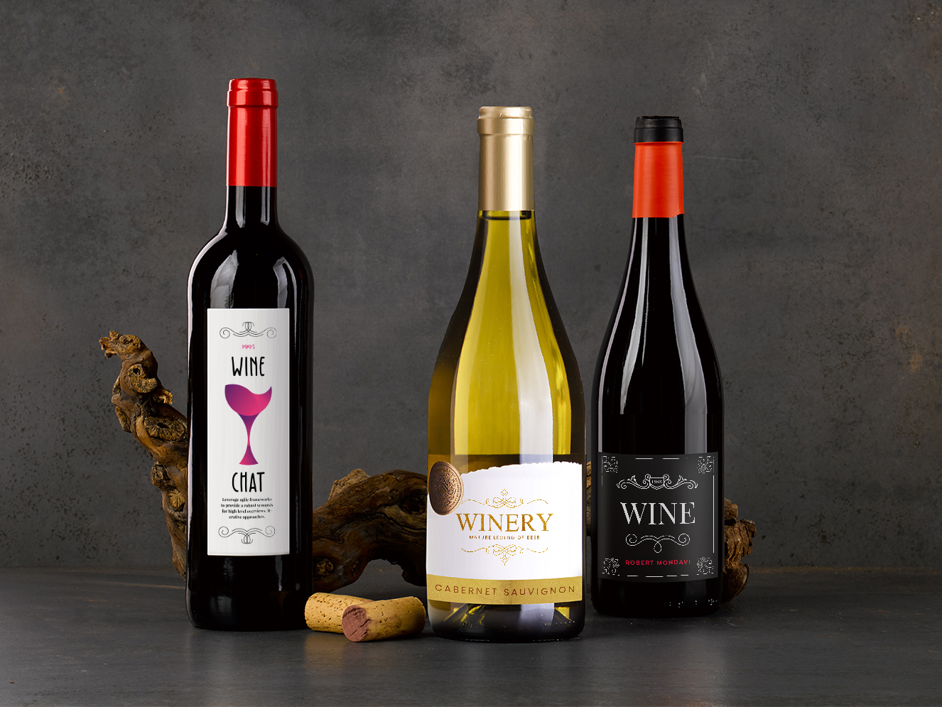 葡萄酒红酒样机插图