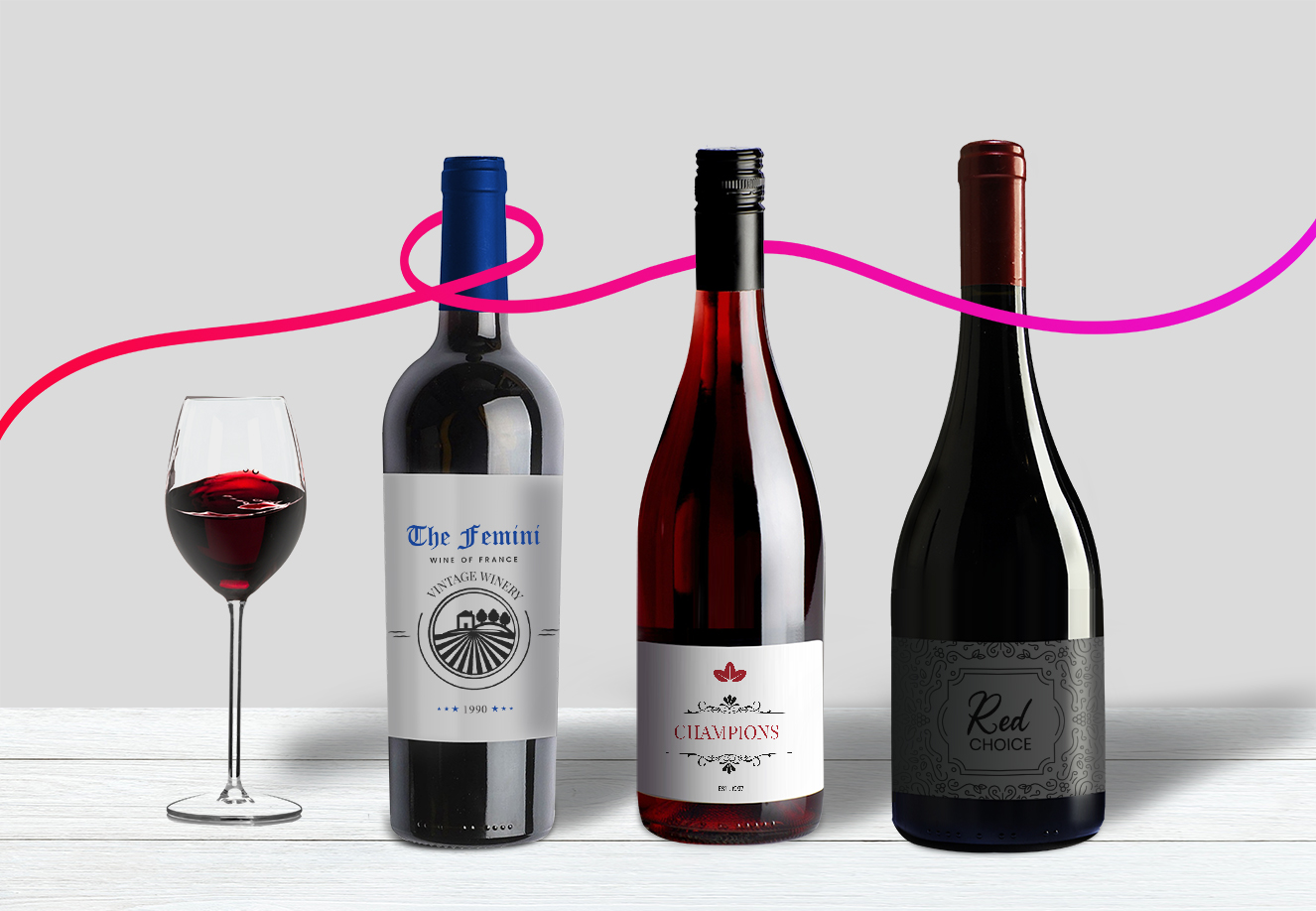 葡萄酒红酒样机插图