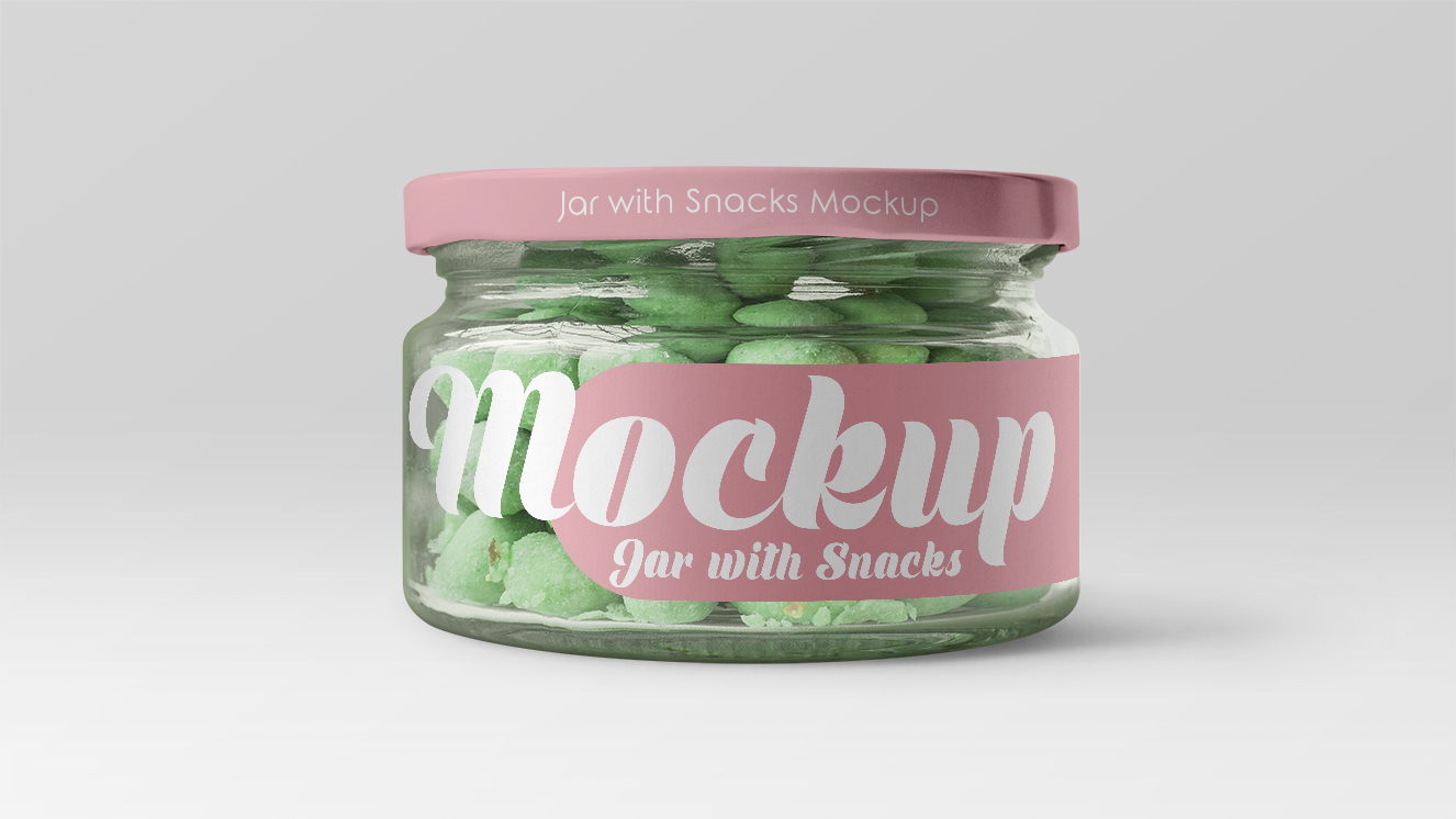 食品玻璃罐样机插图