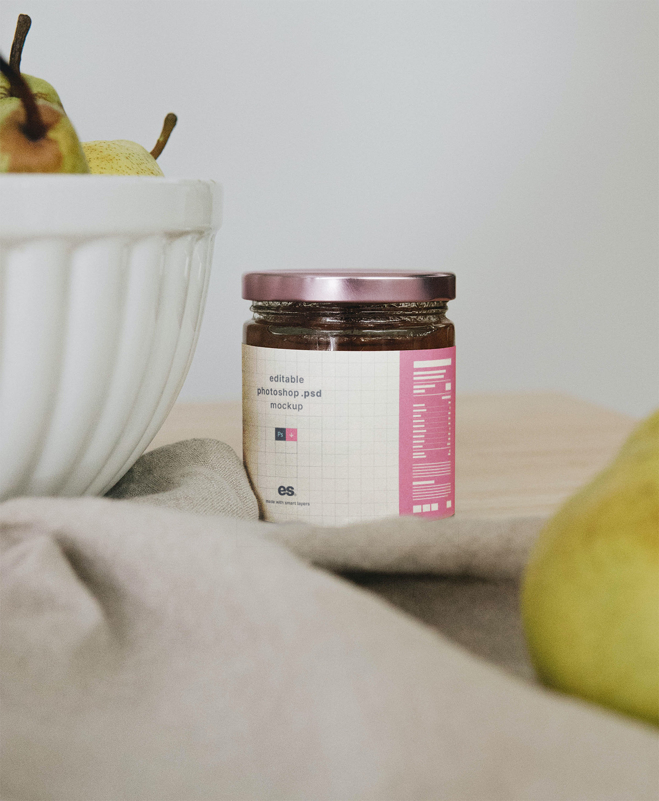 果酱玻璃罐样机插图