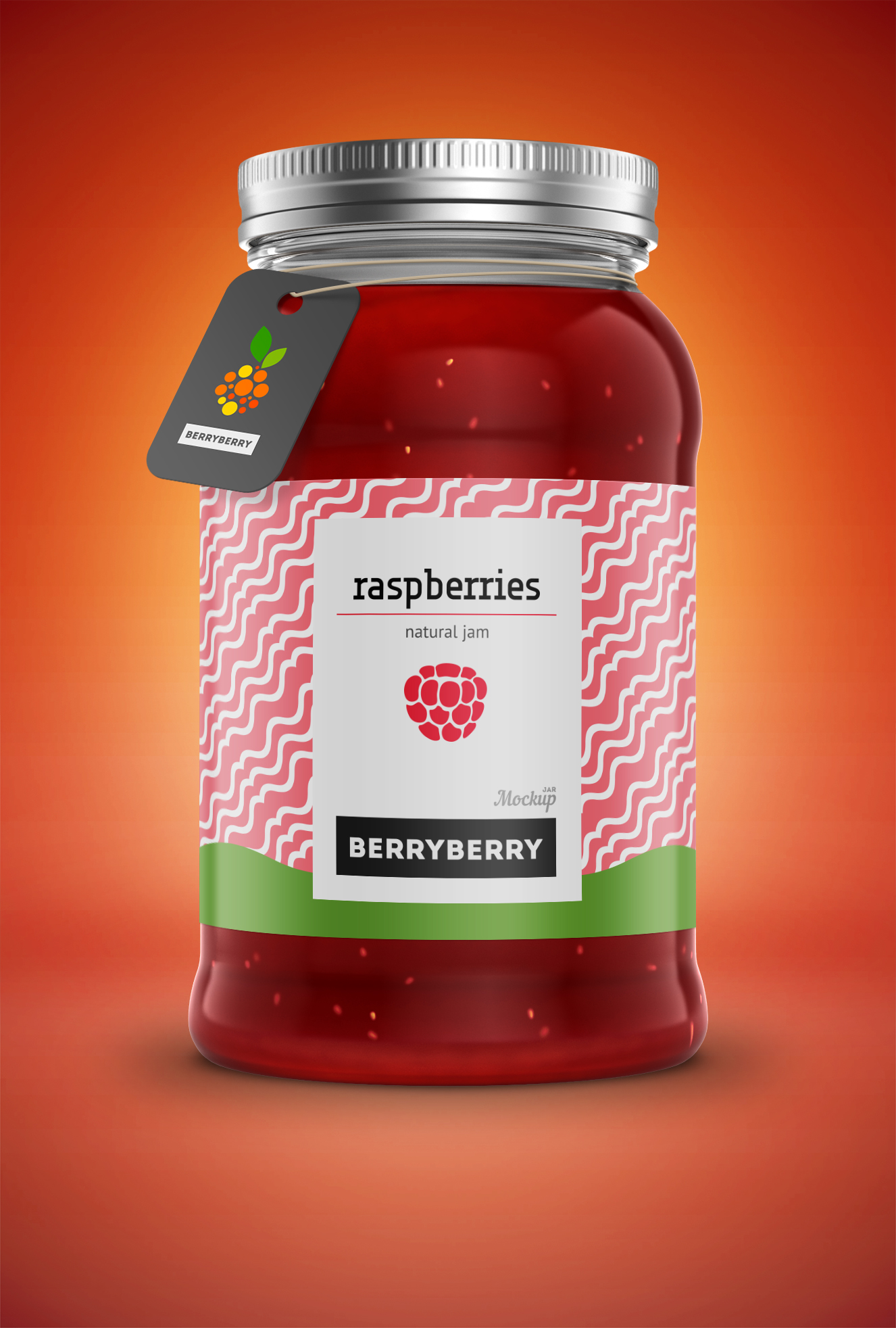 食品玻璃罐样机插图