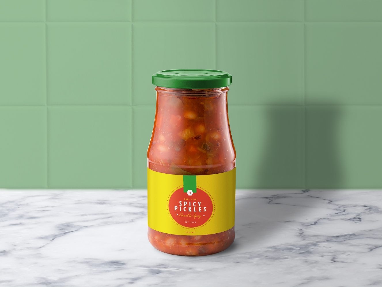 泡菜玻璃罐样机插图