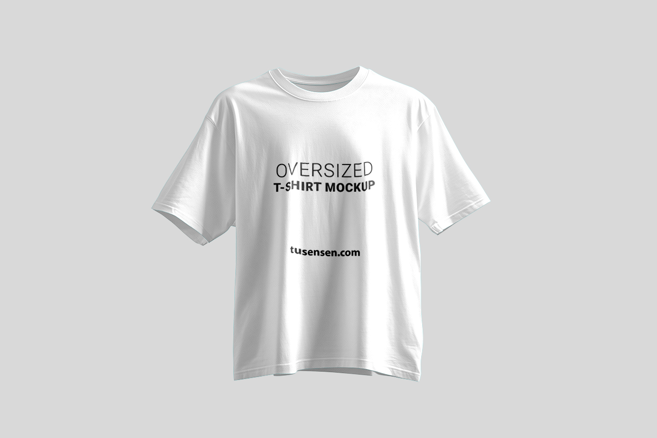 高质感宽松T恤样机插图