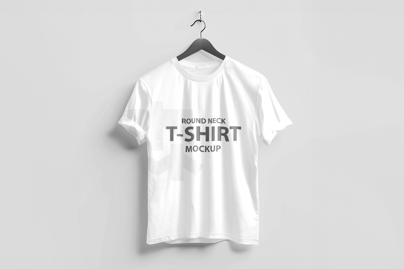 高质感悬挂T恤样机插图
