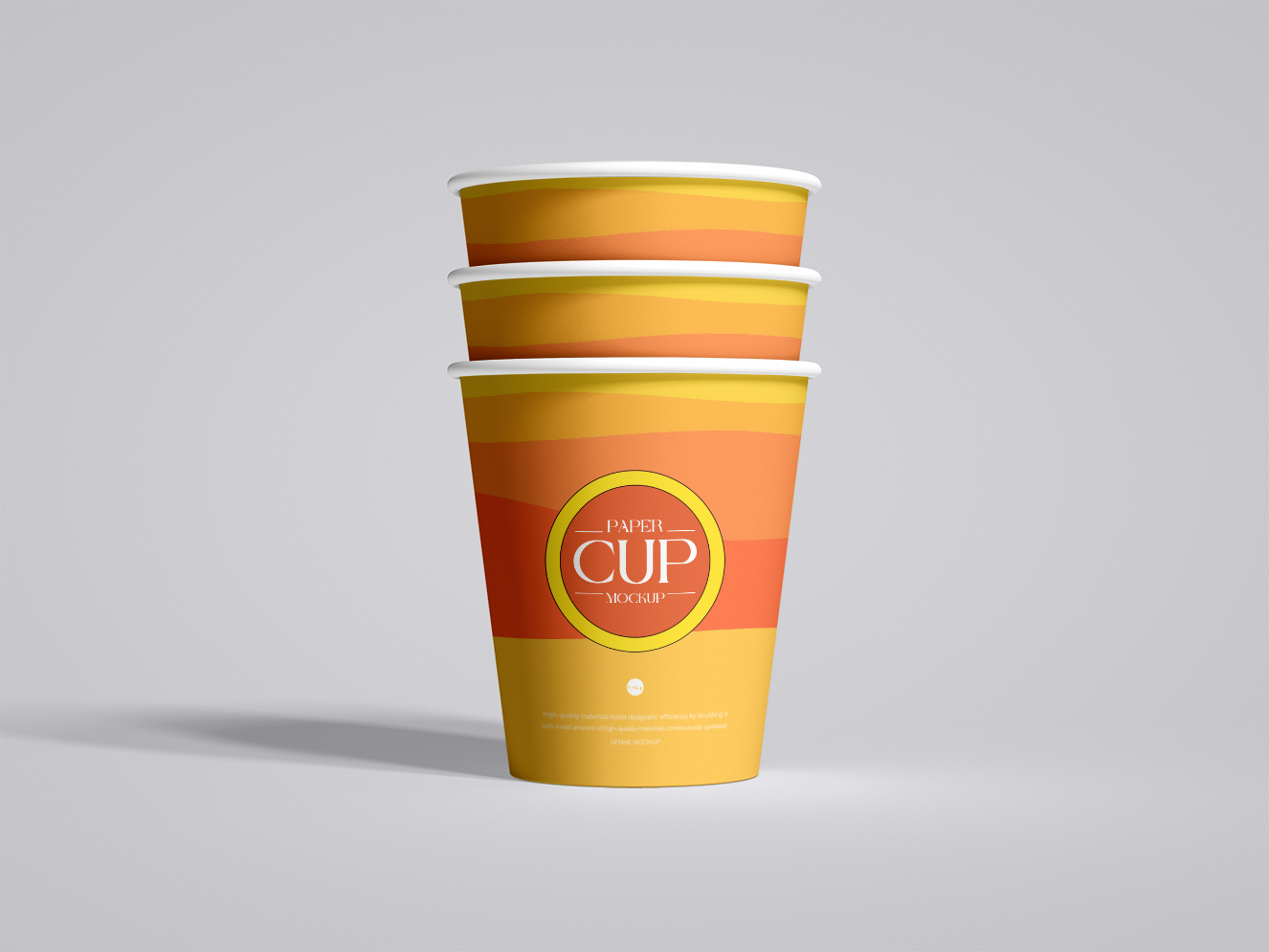 高质感一次性纸杯样机插图