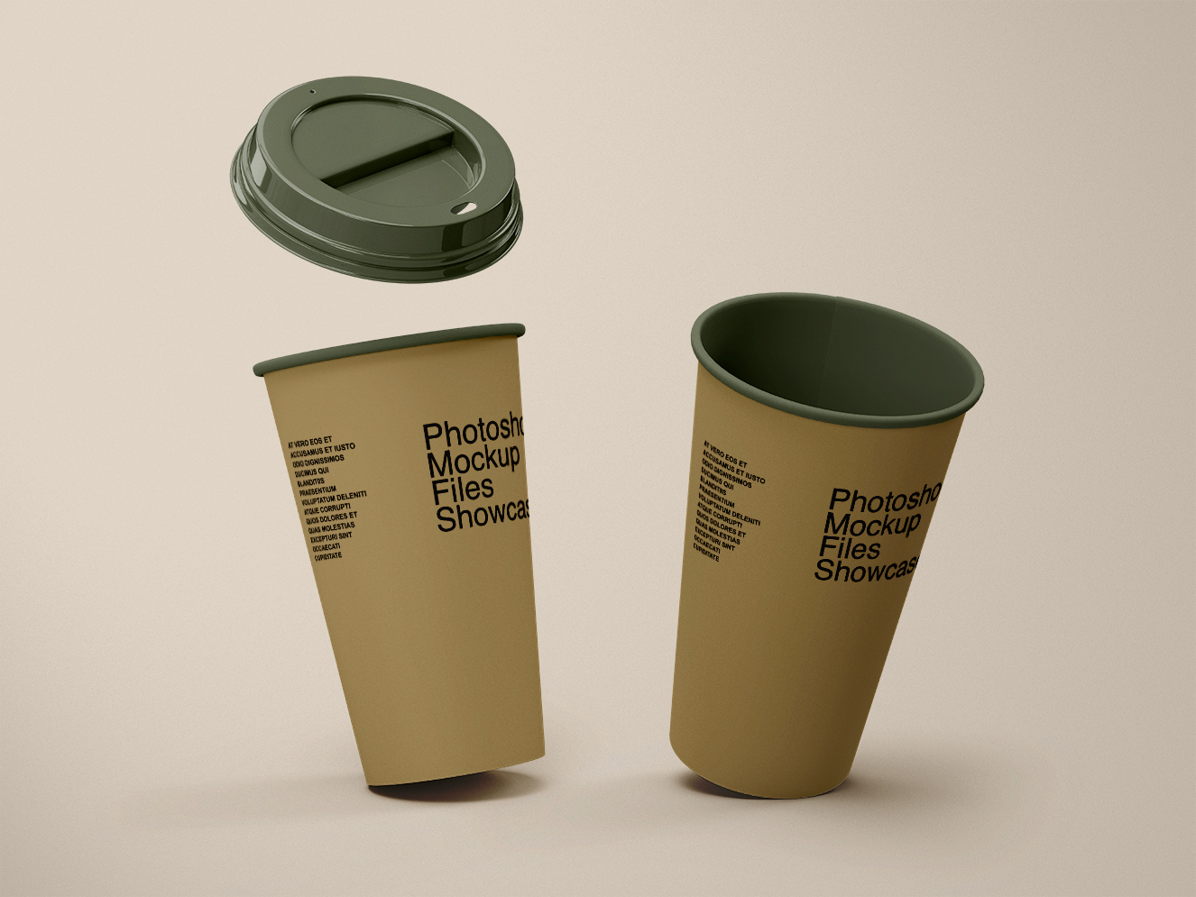 高质感咖啡杯奶茶杯饮品杯样机插图