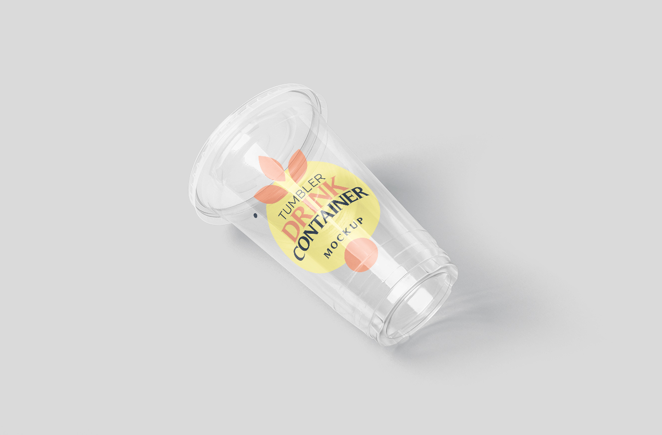 高质感一次性透明塑料咖啡杯饮料杯样机6组插图