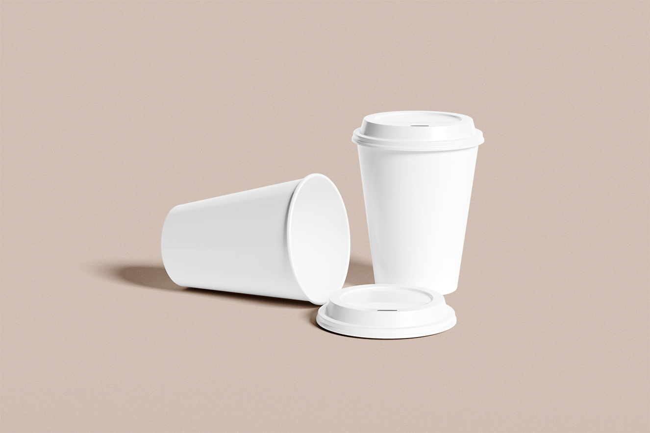 高级感咖啡杯奶茶杯饮料杯样机4组插图