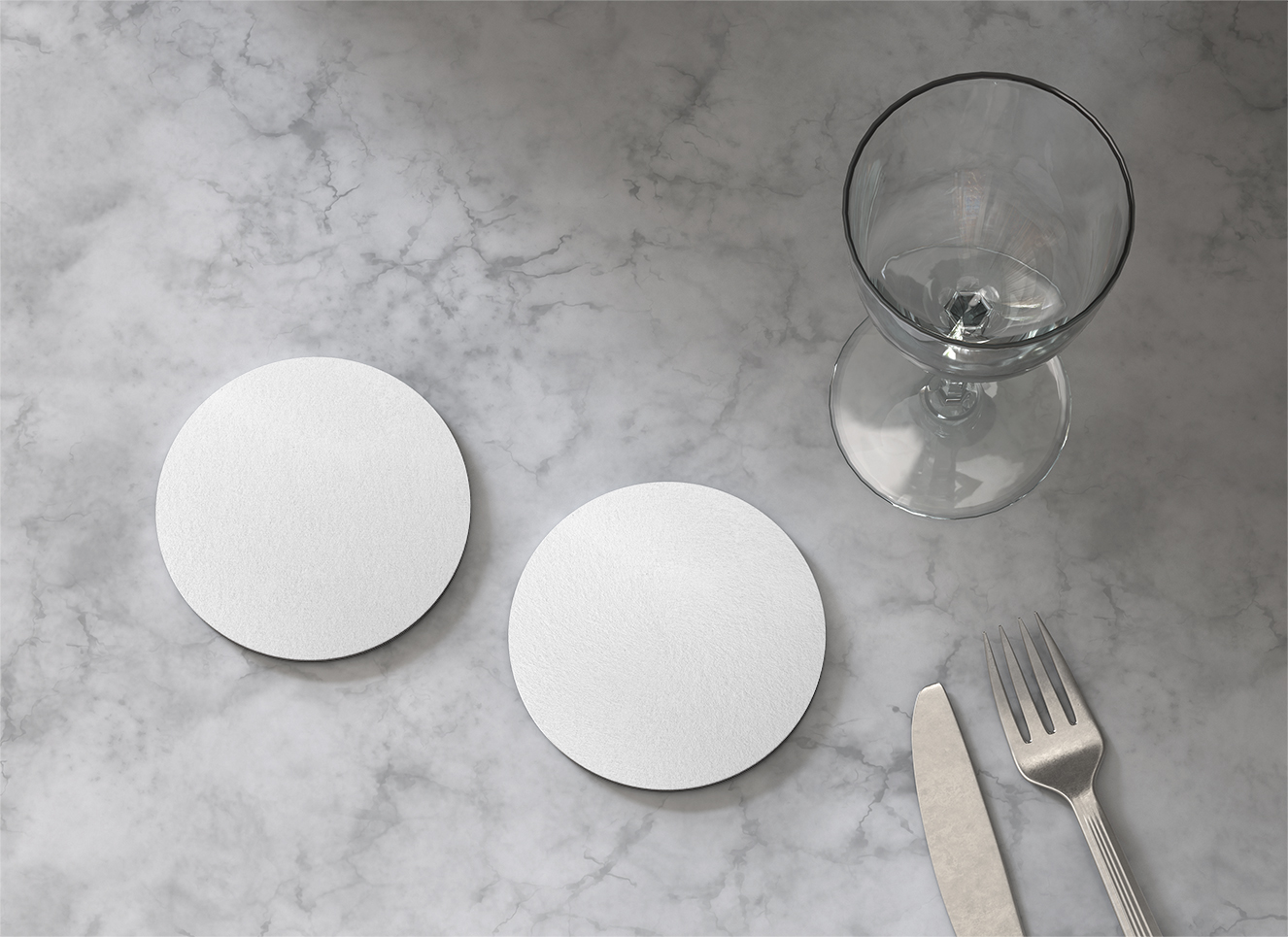 圆形杯垫样机插图