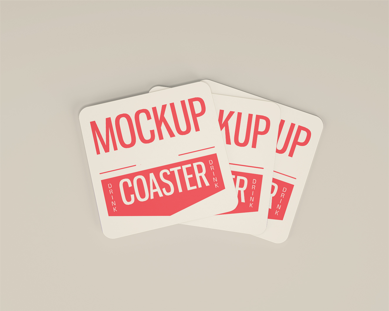 方形饮料杯垫2组插图