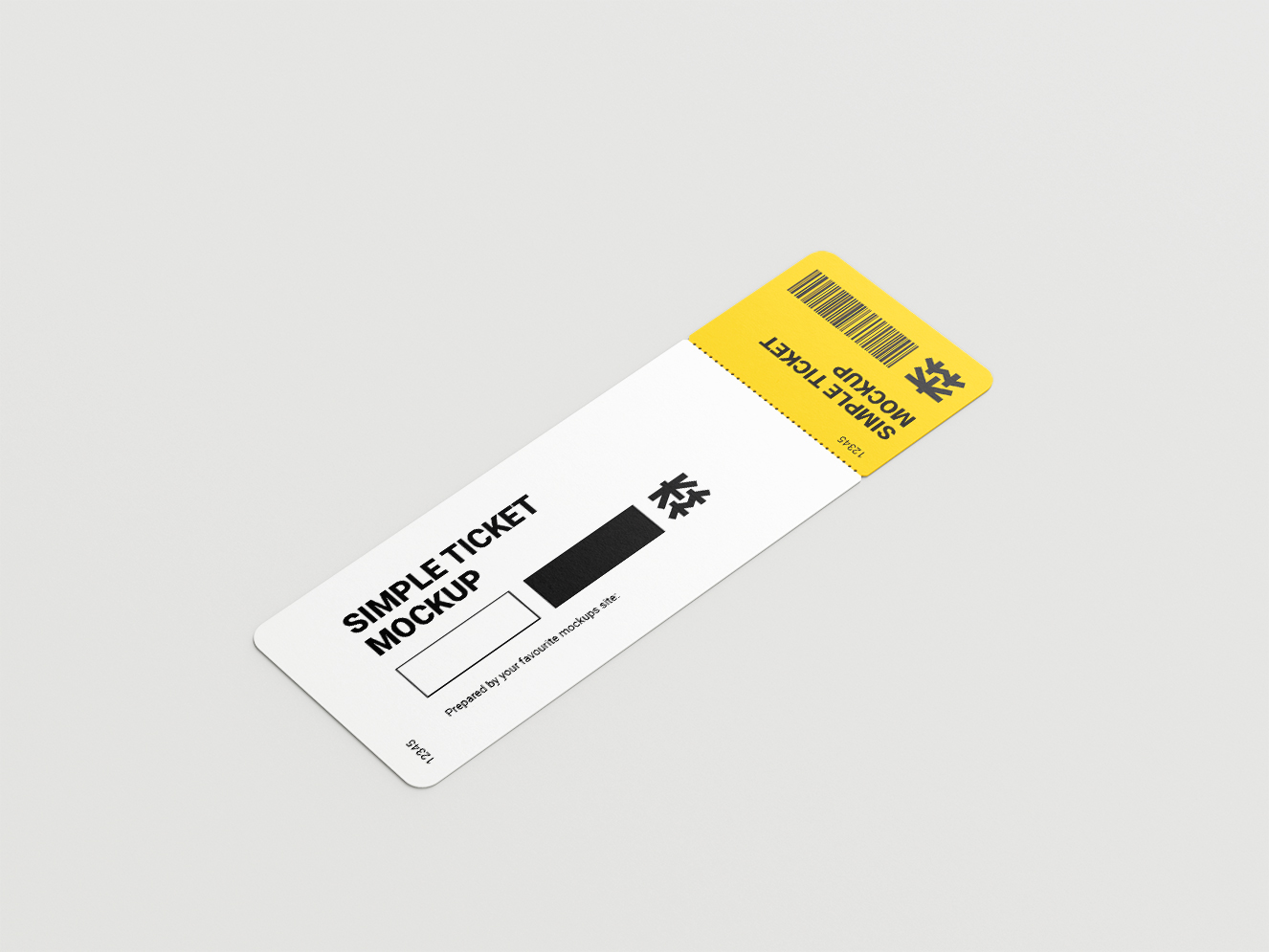 矩形票证样机5组插图