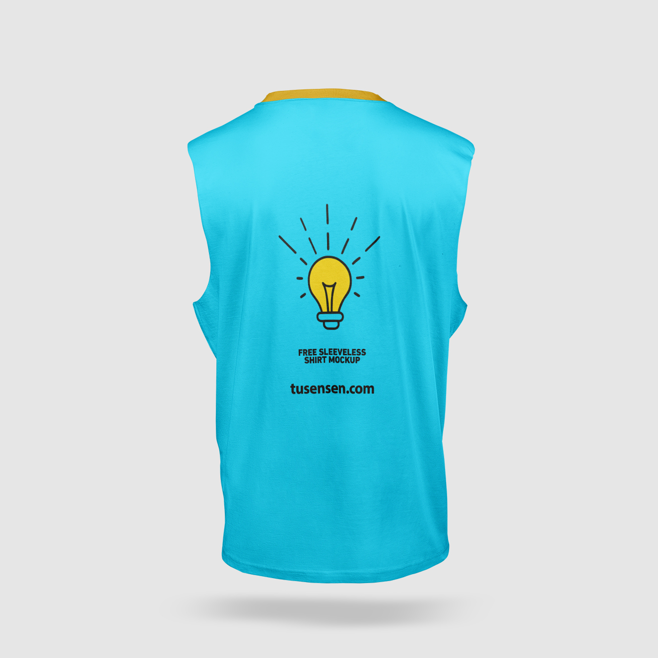 无袖T恤样机2组插图1