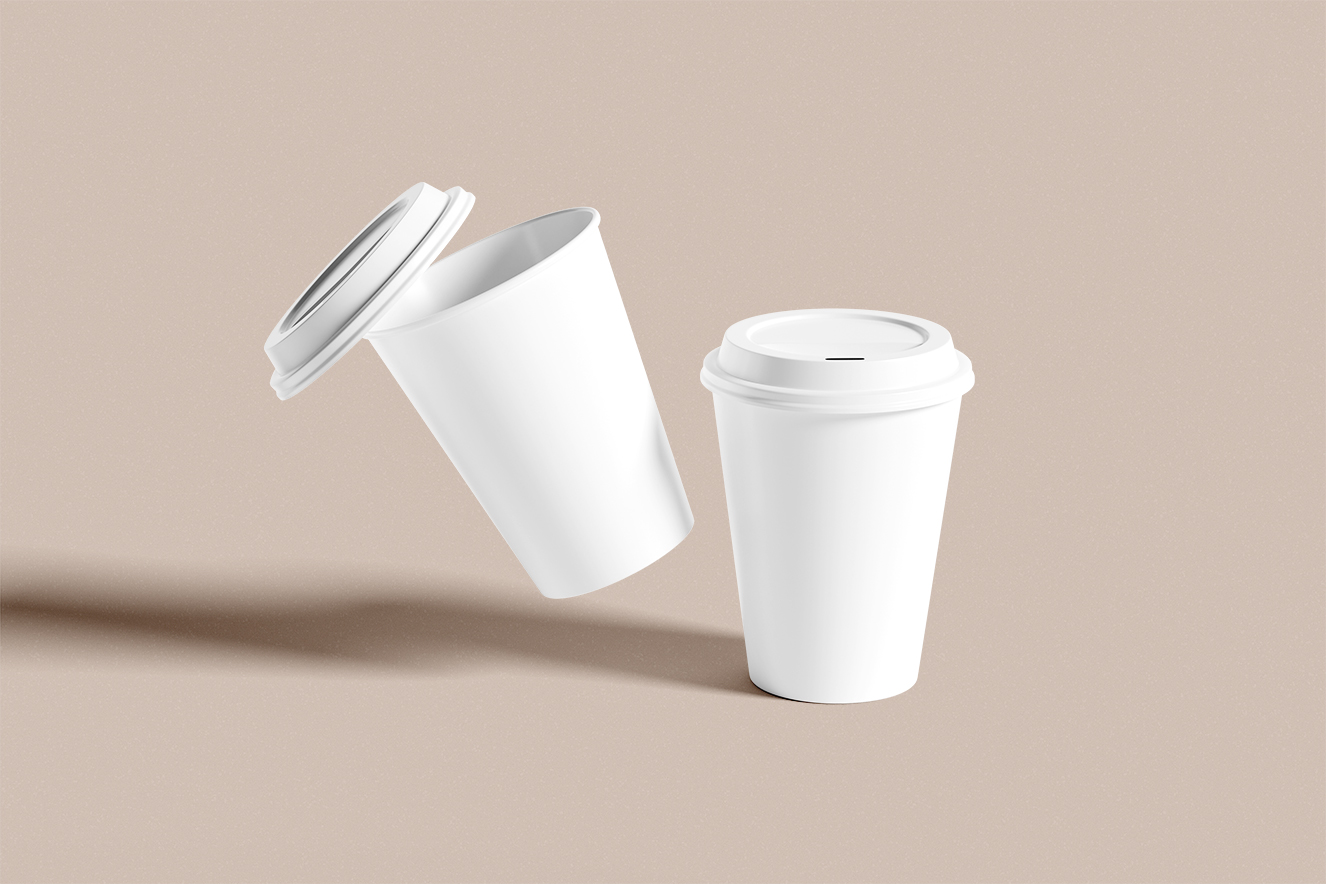 高级感咖啡杯奶茶杯饮料杯样机4组插图1