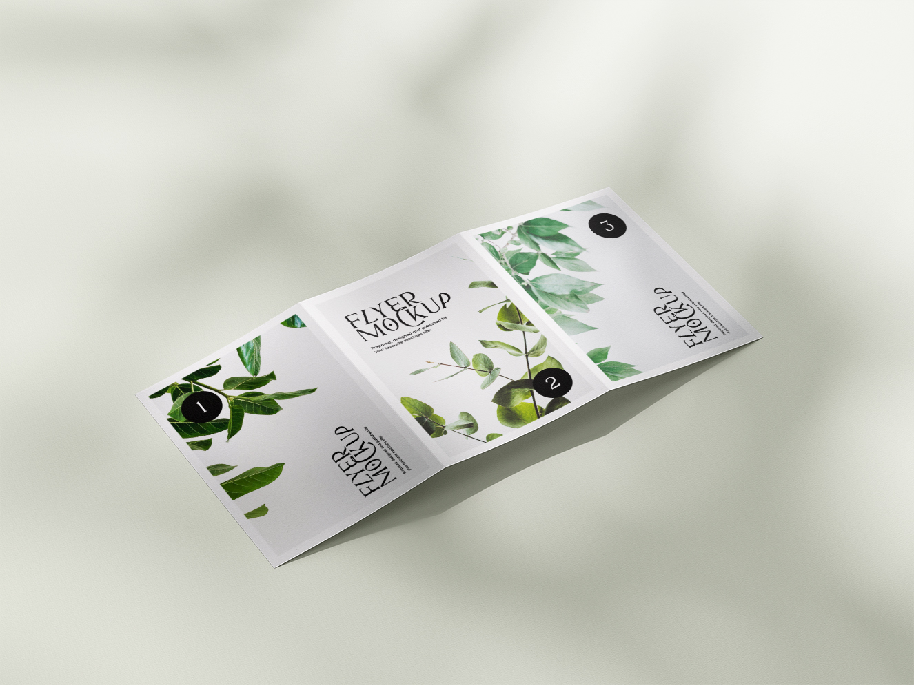 高质感三折页传单样机5组插图1