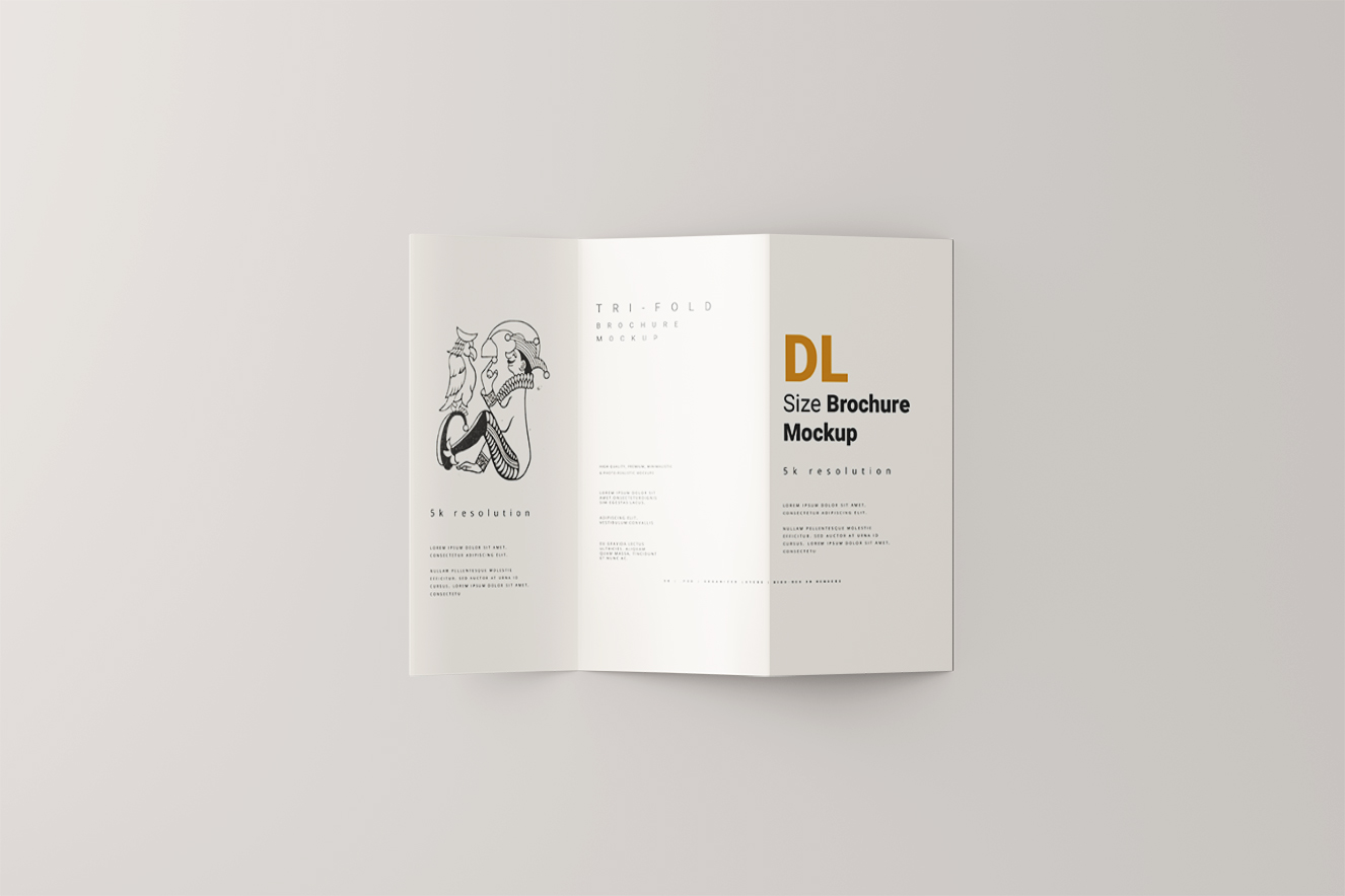 质感超好的三折页样机3组插图1