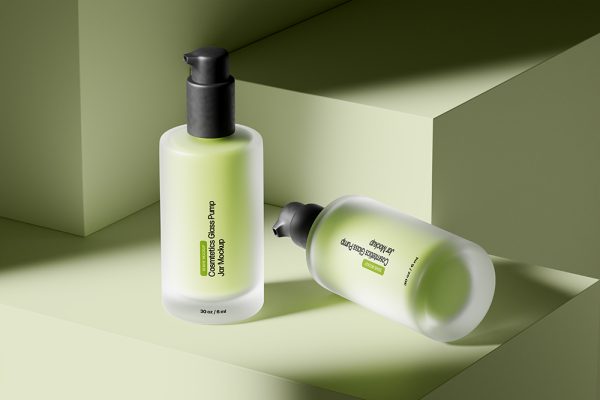 精细化妆品磨砂材质泵瓶按压瓶样机3组