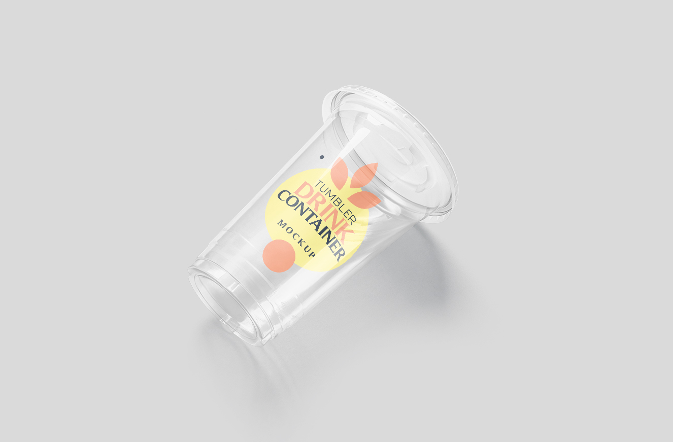 高质感一次性透明塑料咖啡杯饮料杯样机6组插图2