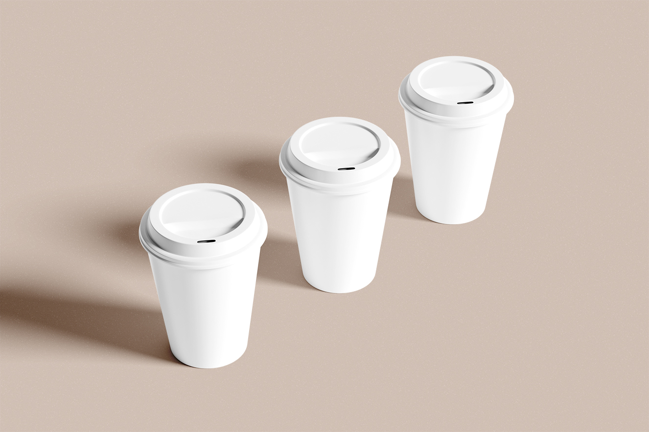 高级感咖啡杯奶茶杯饮料杯样机4组插图2