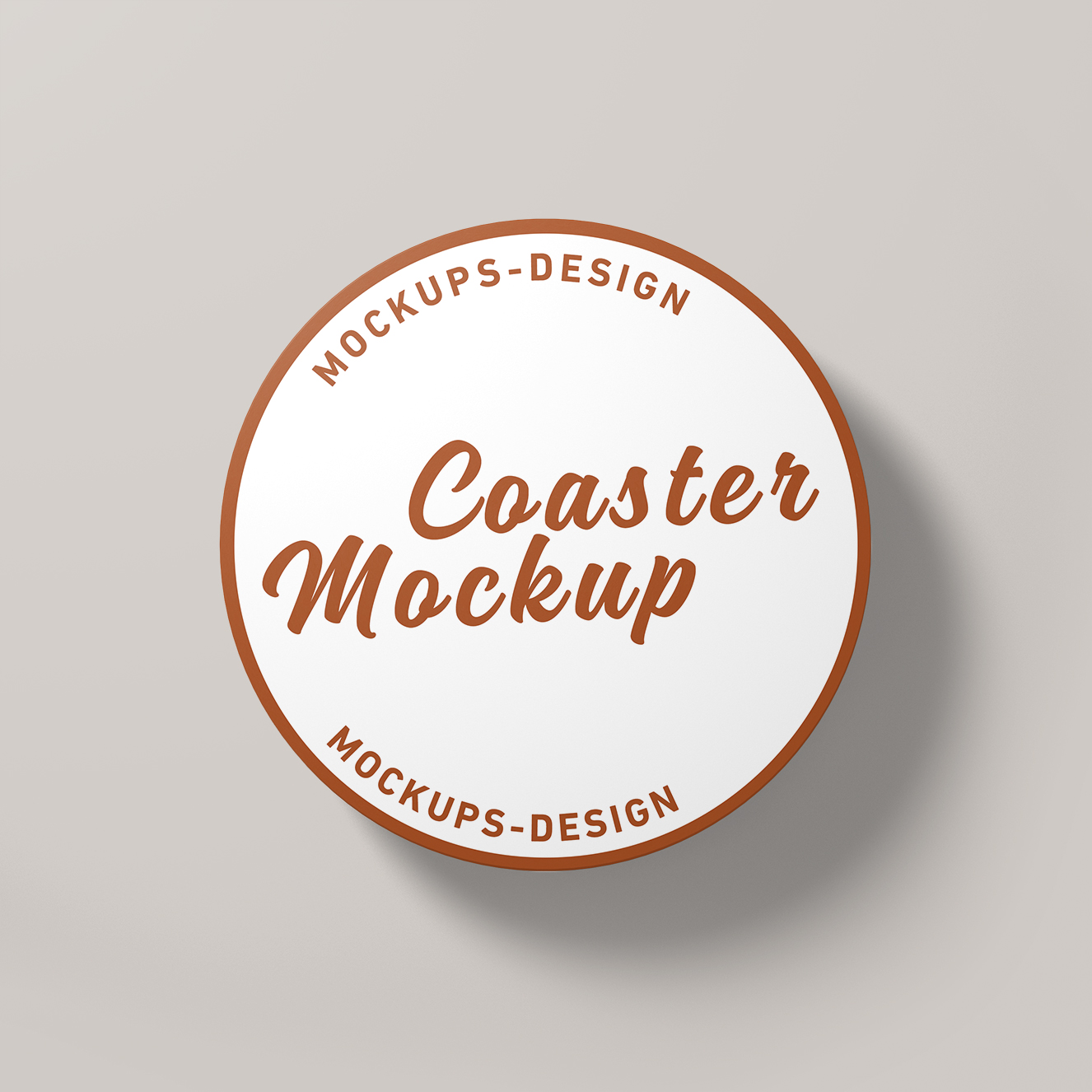 堆叠的圆形杯垫样机4组插图2