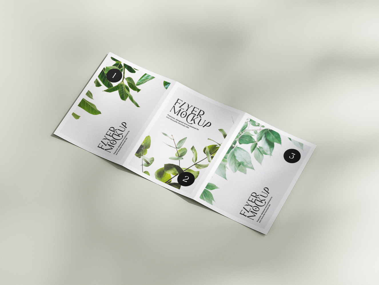 高质感三折页传单样机5组插图2