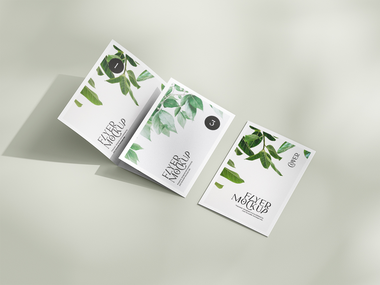 高质感三折页传单样机5组插图3