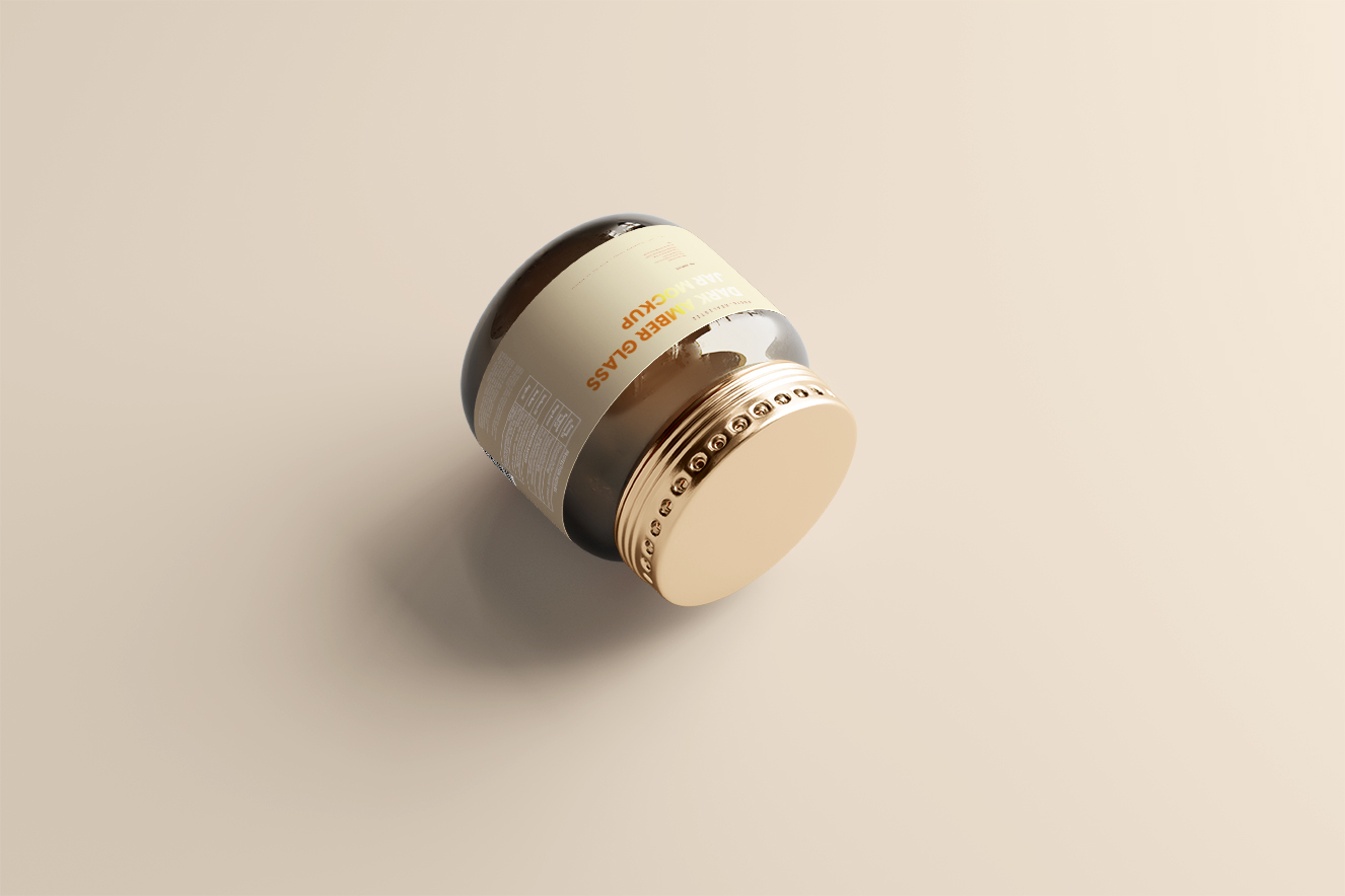 高质感圆形食品玻璃罐样机5组插图3