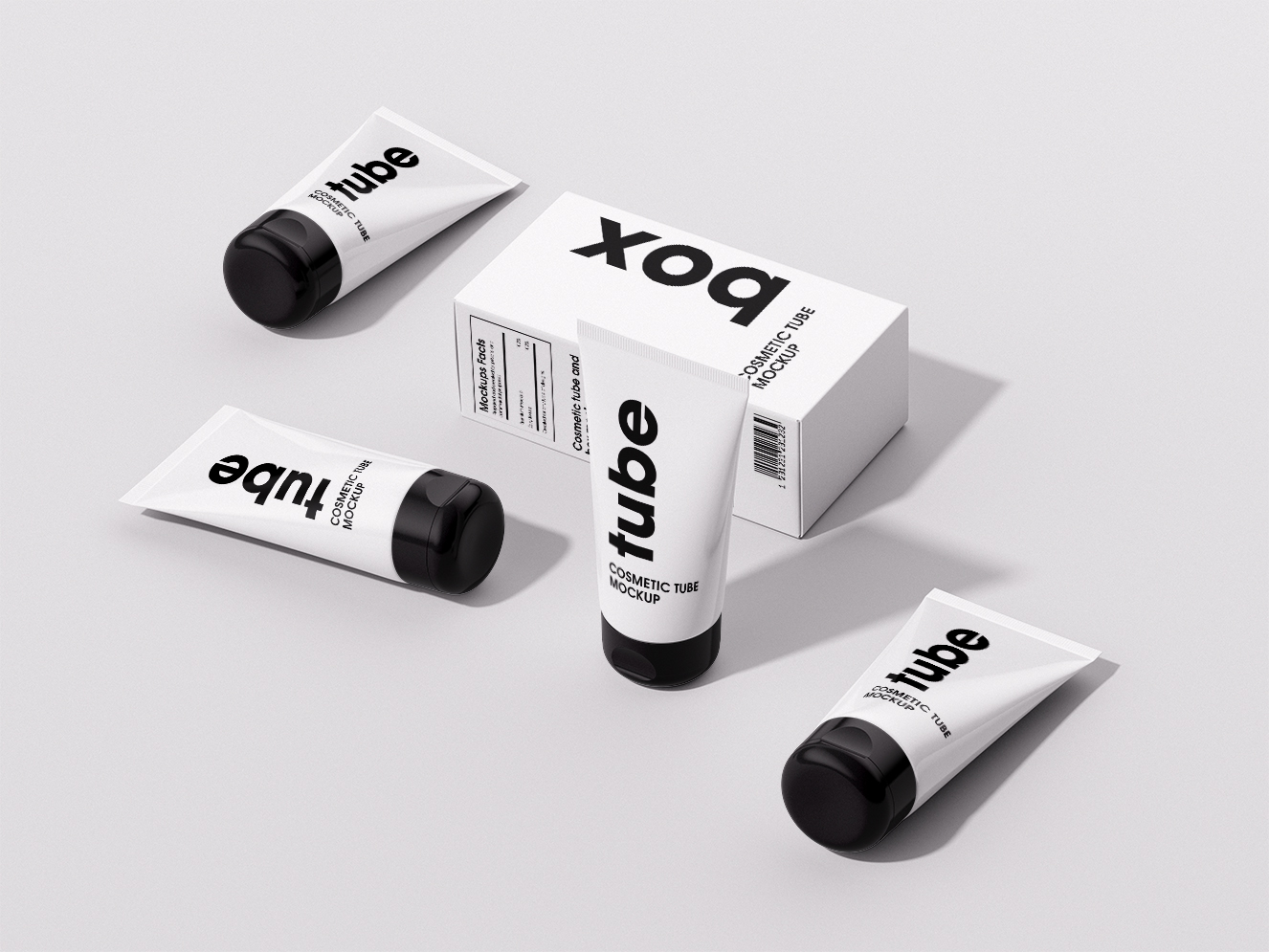 高质感带盒子洗面奶样机5组插图3