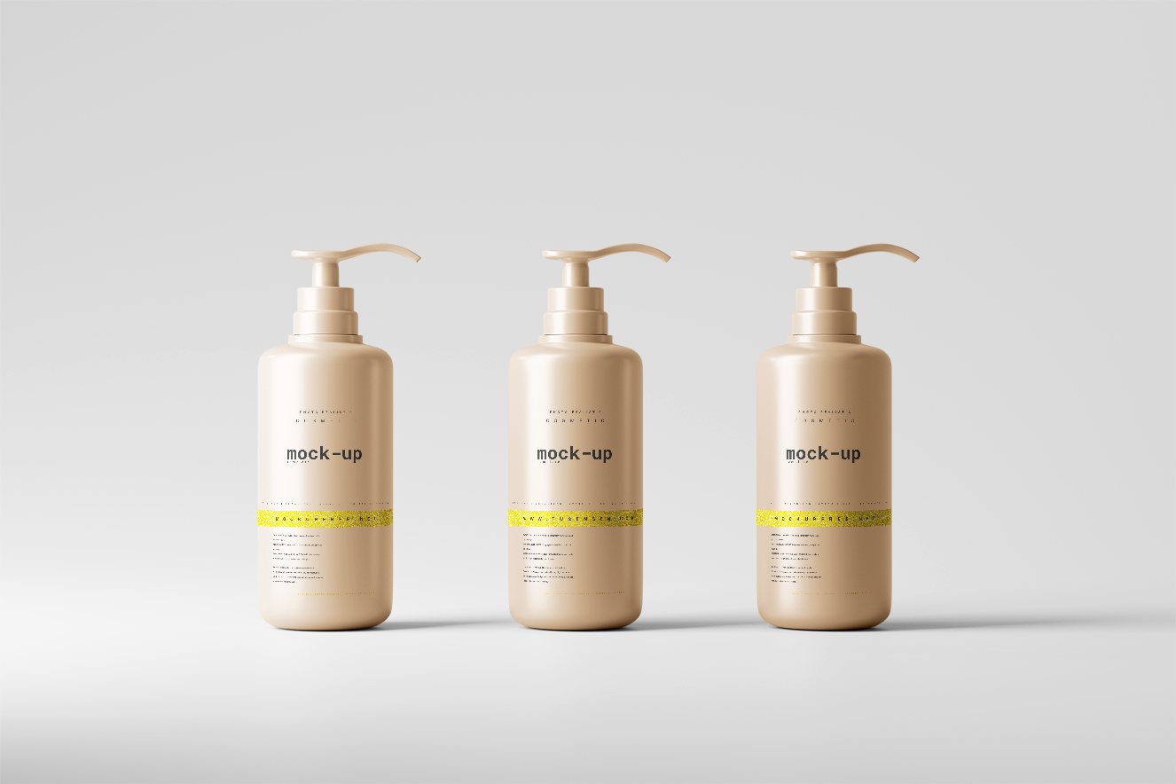 高质感泵瓶按压瓶洗发水沐浴露样机4组插图3