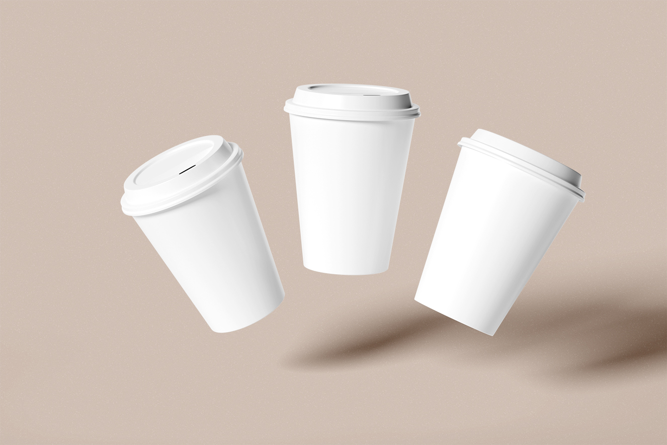 高级感咖啡杯奶茶杯饮料杯样机4组插图3